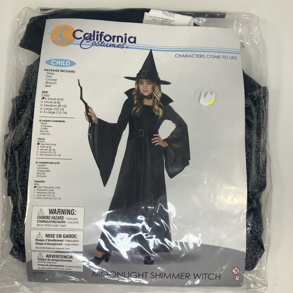 Moonlight Shimmer Witch Costume Child Girls XS(4-6) California Costume